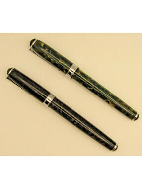 Set of Two Levenger True Writer Ballpoint Pens Dark and Smoky Tortoise